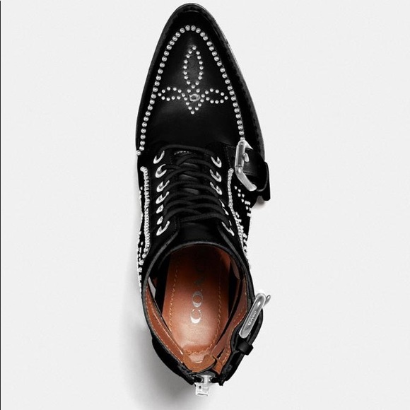 Coach Studded Paisley Boots - Picture 8 of 12